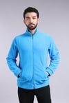 Unisex Ön Fermuarlı  Acık Mavi  Polar 