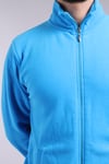 Unisex Ön Fermuarlı  Acık Mavi  Polar 