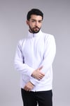 Unisex Ön Fermuarlı Beyaz  Polar 