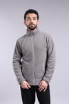 Unisex Ön Fermuarlı  Gri  Polar 