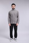 Unisex Ön Fermuarlı  Gri  Polar 