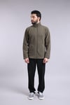 Unisex Ön Fermuarlı Haki Polar 