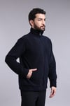 Unisex Ön Fermuarlı Lacivert Polar 