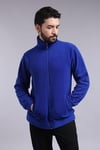 Unisex Ön Fermuarlı  Mavi  Polar 