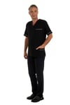 V YAKA DOKTOR ÖNLÜĞÜ ECZACI ÖNLÜĞÜ LABORANT ÖNLÜĞÜ HEMŞİRE ÖNLÜĞÜ ESTETİSYEN ÖNLÜĞÜ SİYAH KISA KOL ERKEK ÖNLÜK