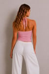 Pembe Jarse Ribana Halter Top 