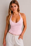 Pembe Jarse Ribana Halter Top 