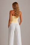 Sarı Jarse Ribana Halter Top 