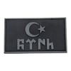 Göktürkçe Türk Yazılı Türk Bayrağı Silikon Patch Arma