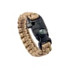 Paracord Bileklik-Pusula-Ateş Başlatıcı-Düdük-Çöl Rengi