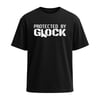 Protected By Glock Baskılı Tişört Siyah