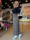 01405 Leopar Desenli Saten Jogger Pantolon Leo