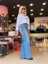 31844 Tintli Cebi Taşlı Jean Pantolon Mavi