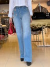 31844 Tintli Cebi Taşlı Jean Pantolon Mavi