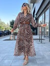 31915 Leopar Şifon Elbise Leo