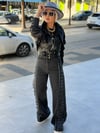 4486 Yan Püsküllü Jean Gri
