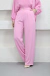 51078 Pileli Palazzo Pantolon Pembe