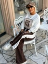 6009ARABİYELİ EŞOFMAN ALTI /Kahve/S