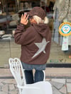 6014 ARKASI YILDIZLI SWEAT /Kahve
