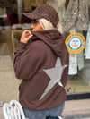 6014 ARKASI YILDIZLI SWEAT /Kahve