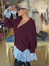 61116 DANTELLİ HIRKA /Bordo