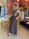 7731 ASKILI ADİDAS ELBİSE /Kahve