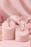 Pembe Damla Taşlı Klipsli Gümüş KüpeTaşlı KüpePembe Damla Taşlı Klipsli Gümüş Küpe