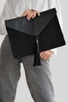 Clutch Çanta Örme Siyah