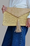 Örme Clutch Çanta Vanilya