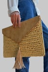 Örme Clutch Çanta Vanilya