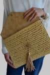 Örme Clutch Çanta Vanilya