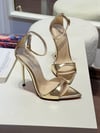 Beyonce Gold Mat 12 cm Sandalet 