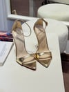 Beyonce Gold Mat 12 cm Sandalet 