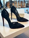 Chiara Siyah Dantel 12 cm Stiletto