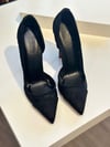 Chiara Siyah Dantel 12 cm Stiletto