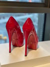 Ellie Kırmızı Rugan 15 cm Platform Topuklu Ayakkabı 