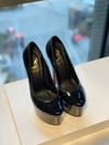 Ellie Siyah Rugan 15 cm Platform Topuklu Ayakkabı