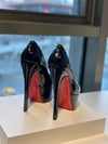 Ellie Siyah Rugan 15 cm Platform Topuklu Ayakkabı