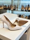 Julue Beyaz Saten 10 cm Stiletto
