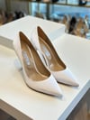 Julue Beyaz Saten 10 cm Stiletto