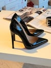 Sibly Siyah Rugan 12 cm Stiletto 