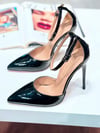 Velisse Siyah Rugan 12 cm Stiletto