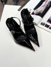 Viass Siyah Rugan 12 cm Stiletto 
