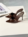 Viva Kahve Rugan 10 cm Terlik