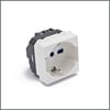 Ev Tipi Modüler CihazlarPalazzoli domoTER Serisi Schuko Priz (2 Modül) 16A 250V 2P+T (IT/DE) P17-P30