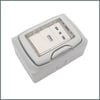 IP55 Sıva Üstü Komütatör + USB 2.1A + Priz 