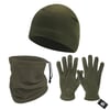 3'lü Kışlık Set Polar Bere, Eldiven, Boyunluk - Warm - Haki