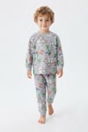 Erkek Bebek Karakter Baskılı %100 Pamuk Süprem Kumaş Reaktif Boyama Uzun Kollu Pijama Takımı