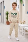 Erkek Çocuk Dynamic Soul Baskılı %100 Pamuk İki İplik Sweatshirt Ve Kargo Cepli Eşofman Takımı