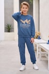 Erkek Çocuk Dynamic Soul Baskılı %100 Pamuk İki İplik Sweatshirt Ve Kargo Cepli Eşofman Takımı